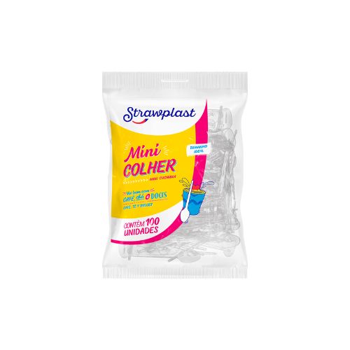 COLHER CAFE CRISTAL 100X1 STRAWPLAST
