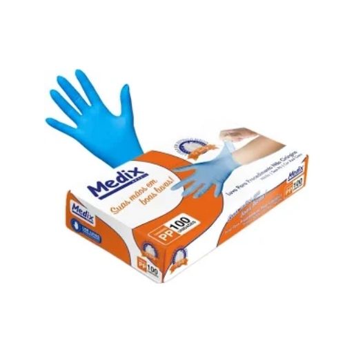 Luva Nitrílica Azul M S PO