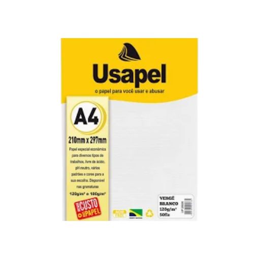 Papel Verge Branco 120g 50x1