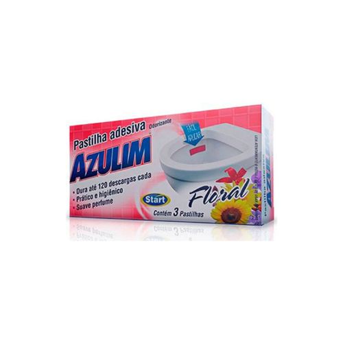 PASTILHA ADESIVA AZULIM FLORAL 4X1
