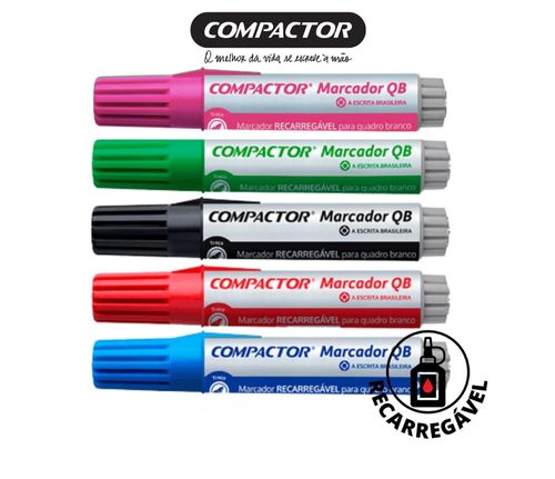 Pincel Marcador Quadro Branco Rec Azul Compactor